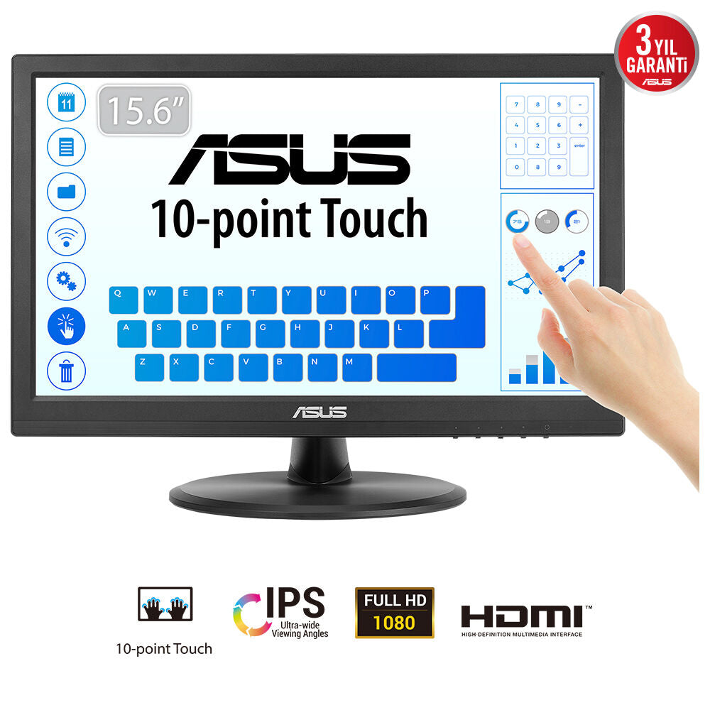Moniteur tactile ASUS VT169HE 15,6" FHD - Garantie 3 ans