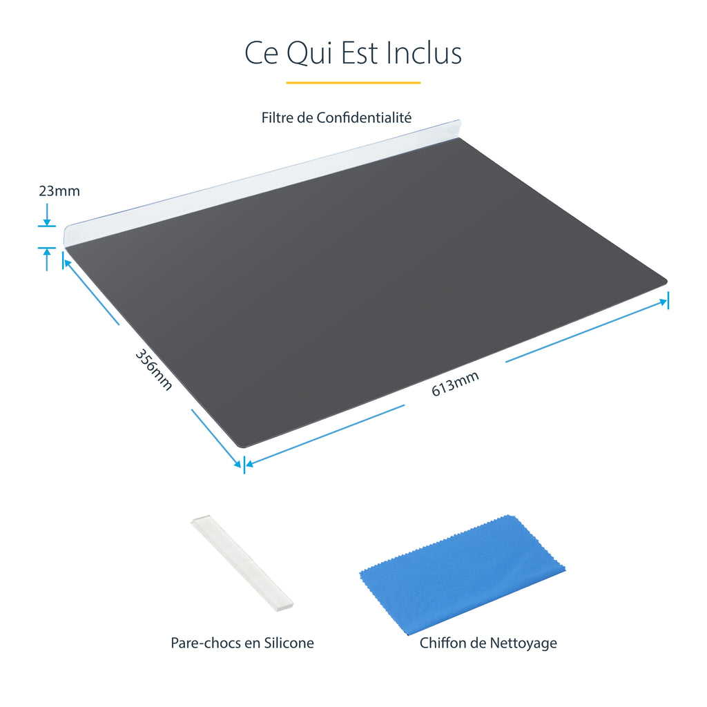 Filtre anti-indiscrétion 27" StarTech - Double sens - Amovible