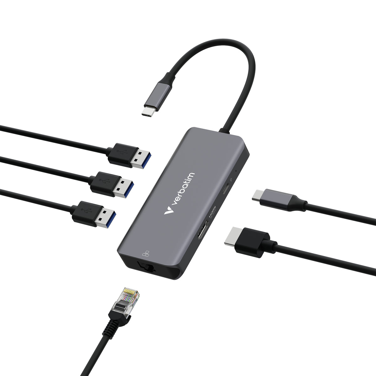 Station d'accueil USB-C Verbatim 2 écrans HDMI 1GbE