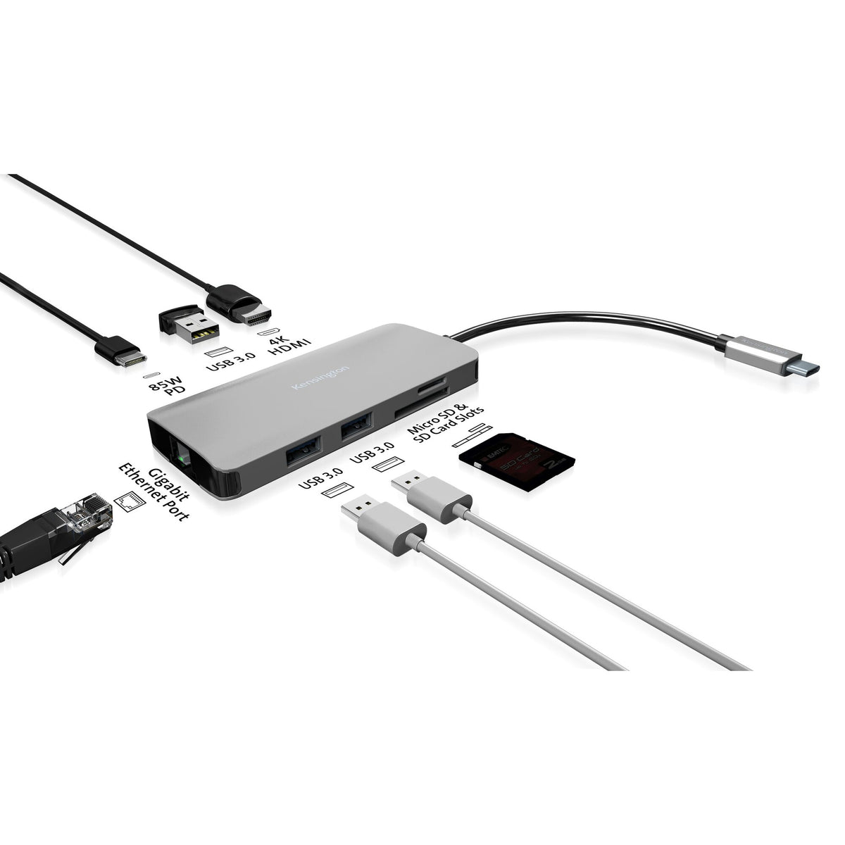 Station d'accueil USB-C 3.2 Gen 1 HDMI 4K Kensington