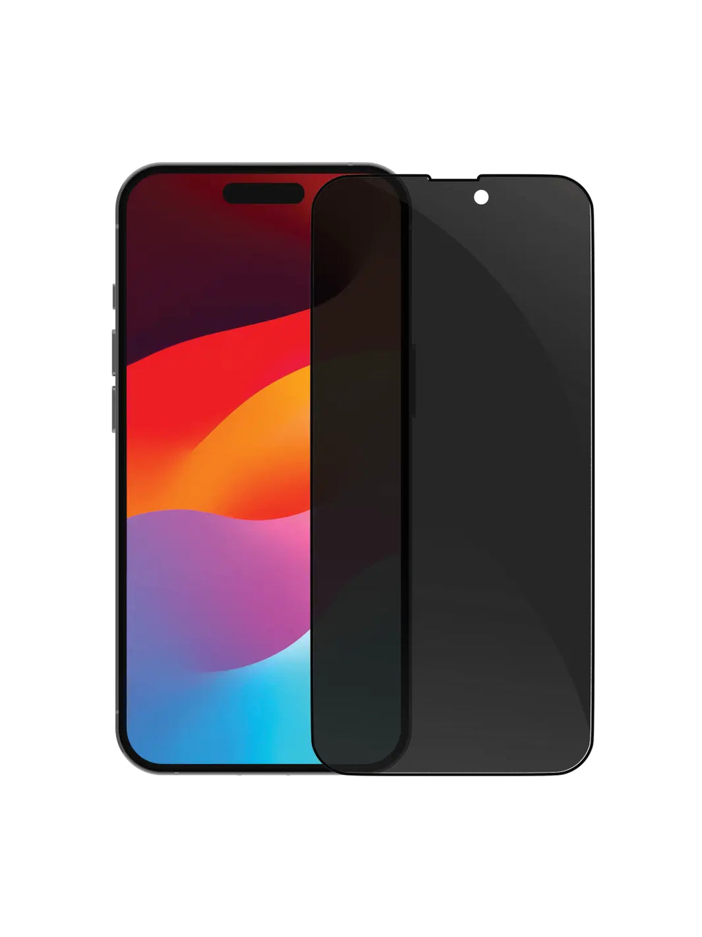 Protection écran iPhone 13/14/16/17 - Filtre confidentialité noir
