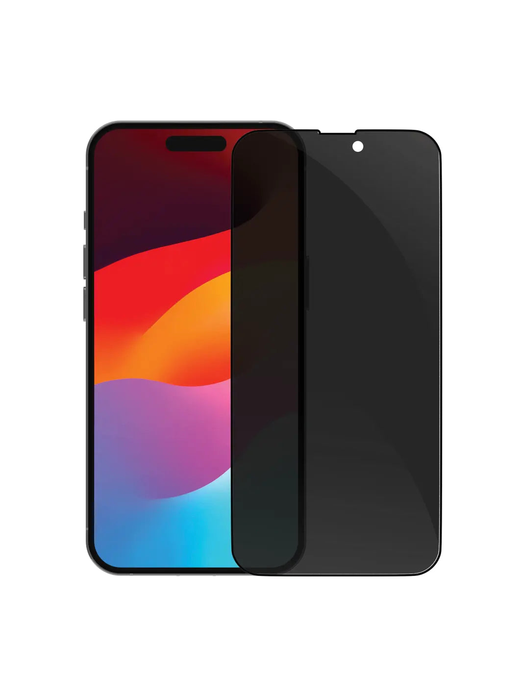 Protection écran iPhone 13/14/16/17 - Filtre confidentialité noir