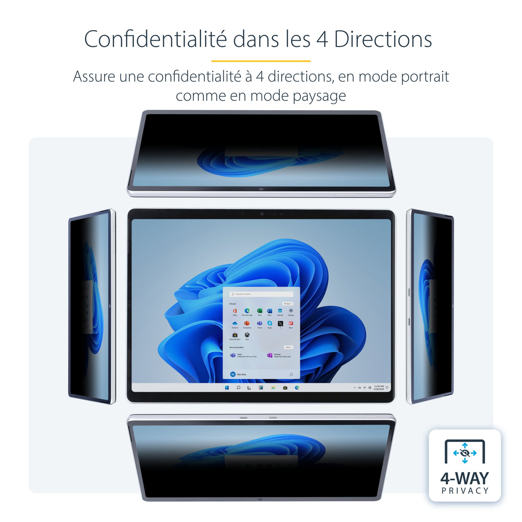 Filtre confidentialité 13" Surface Pro 8/9/X - STARTECH