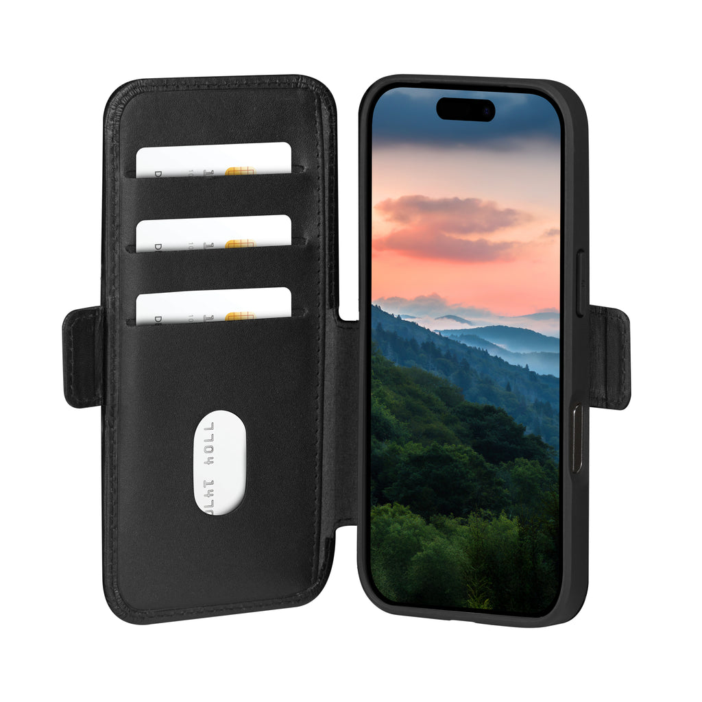 Étui cuir iPhone 17 Pro noir - DBRAMANTE1928