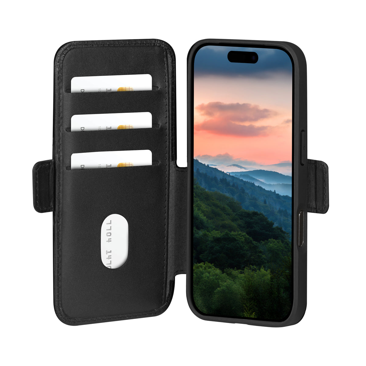 Étui cuir iPhone 17 Pro noir - DBRAMANTE1928