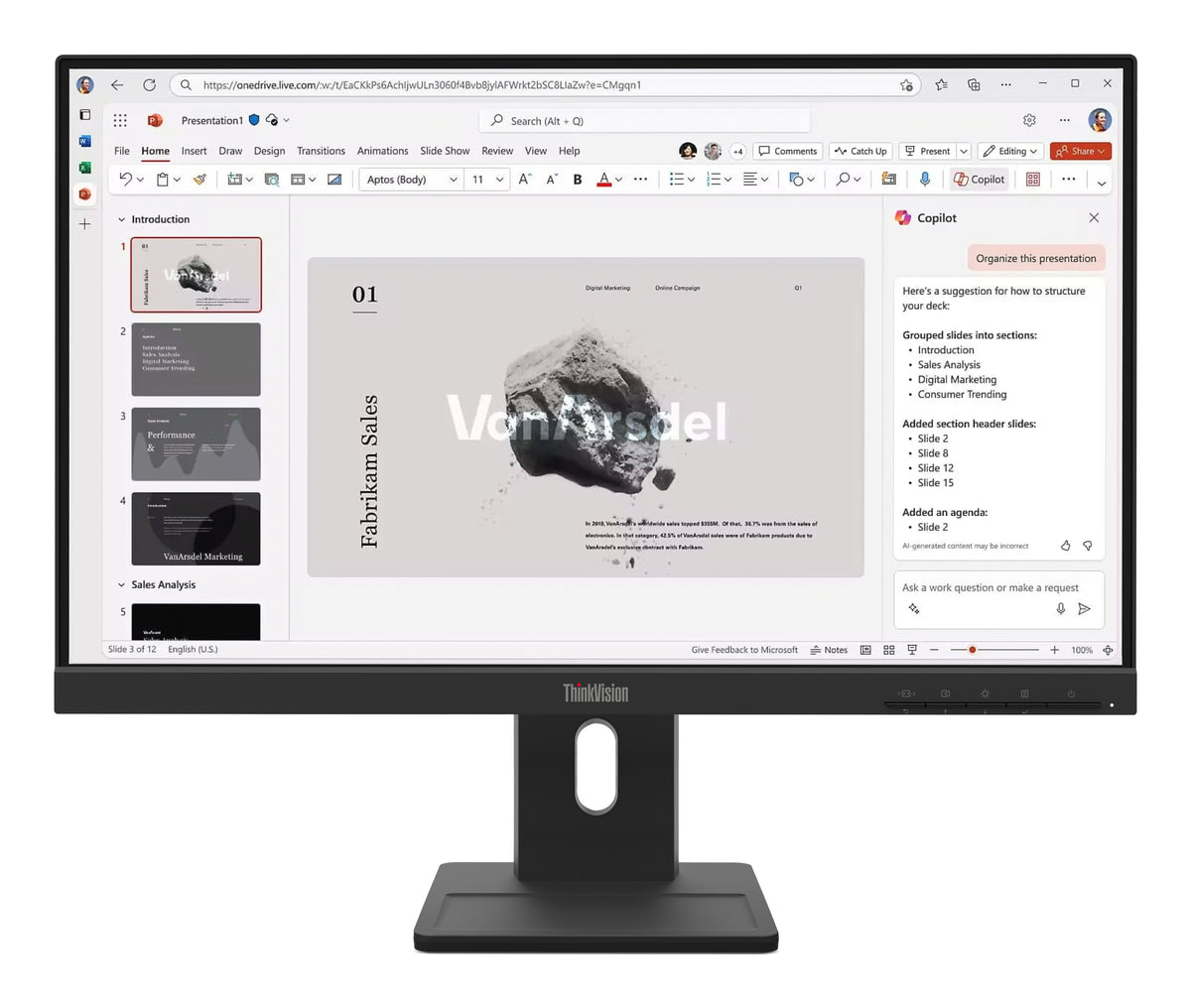 Écran LED Lenovo ThinkVision E22-40 Full HD 100Hz IPS