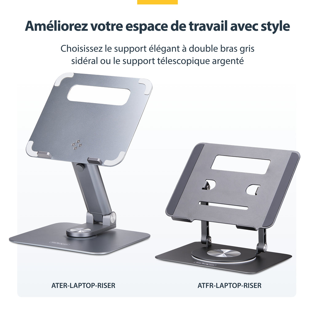 Support PC portable 360° réglable hauteur | StarTech
