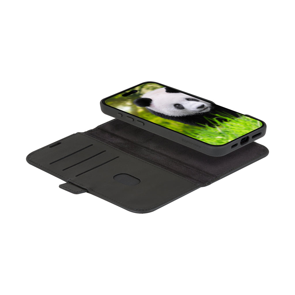 Étui iPhone 16 MagSafe cuir noir - DBRAMANTE1928