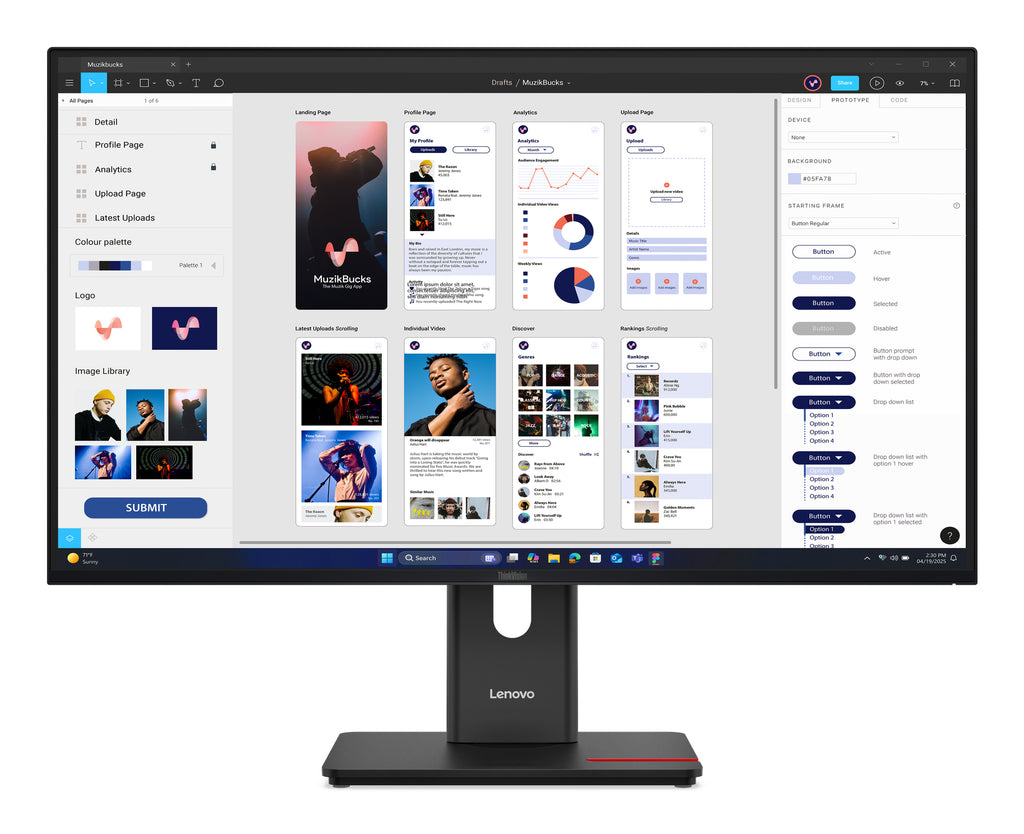 Écran 4K Lenovo ThinkVision T32UD-40 32" - Achetez en ligne