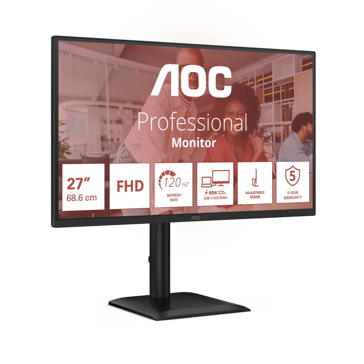 Écran LED AOC 27" Full HD 120Hz IPS Noir