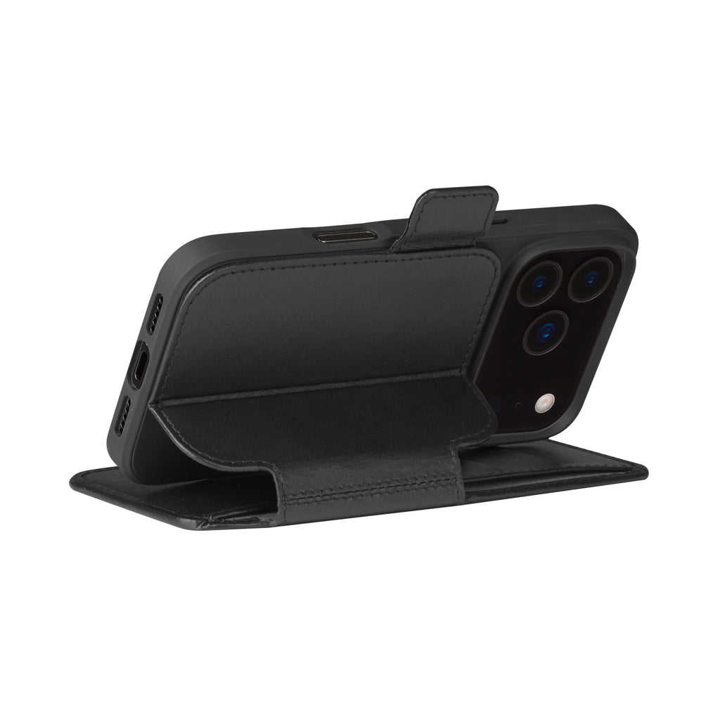 Étui cuir iPhone 17 Pro noir - DBRAMANTE1928