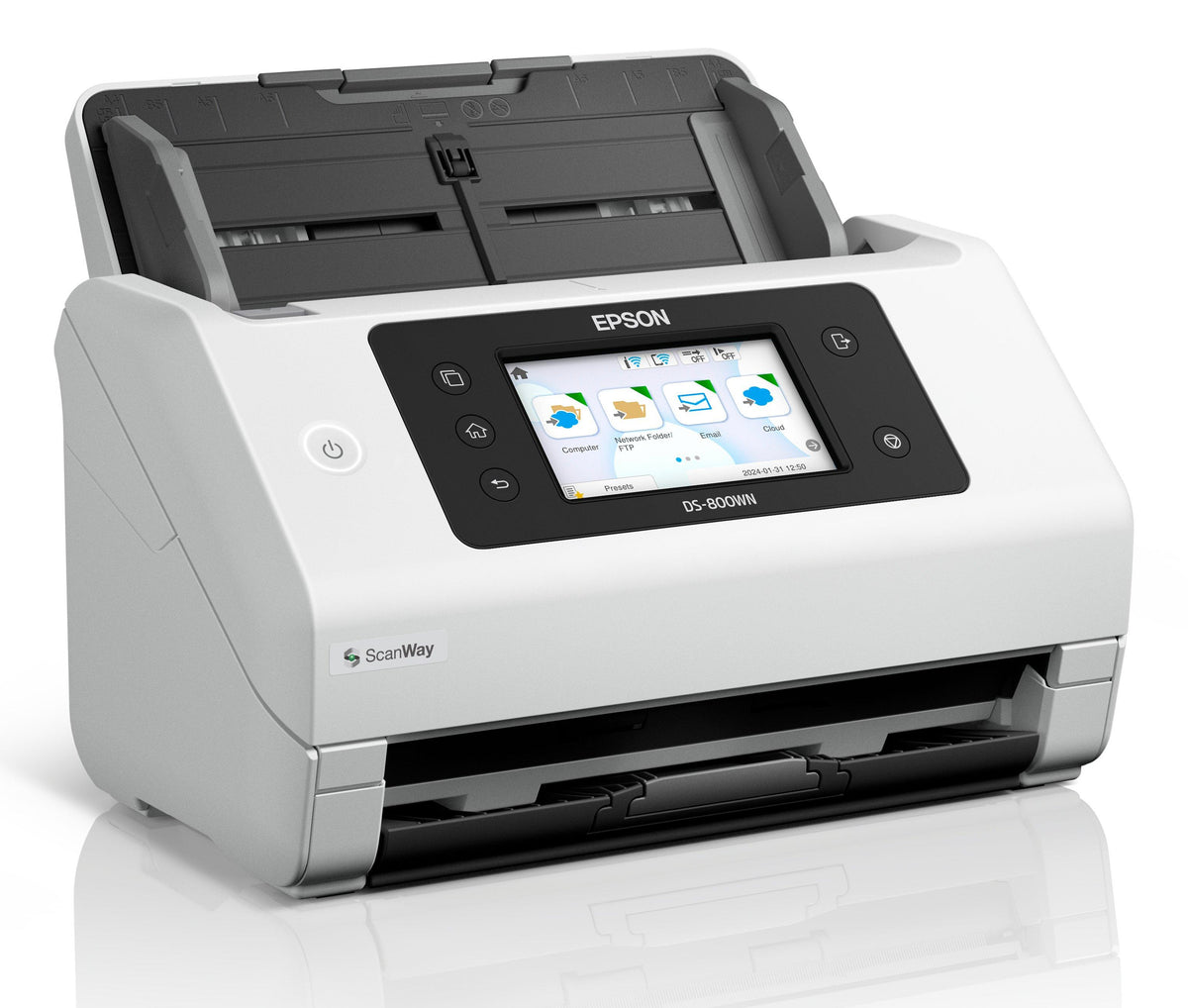 Scanner Epson DS-800WN | 50 ppm | 600 dpi | Wi-Fi | A4/Legal