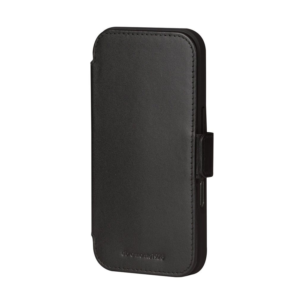 Étui iPhone 17 cuir pleine fleur noir DBRAMANTE1928