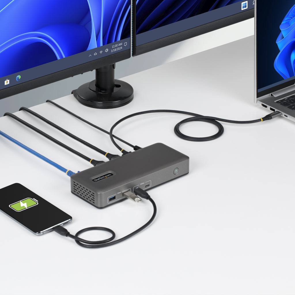 Station d'accueil USB-C 3.2 Gen 2 - 2x HDMI 4K - 1GbE - StarTech