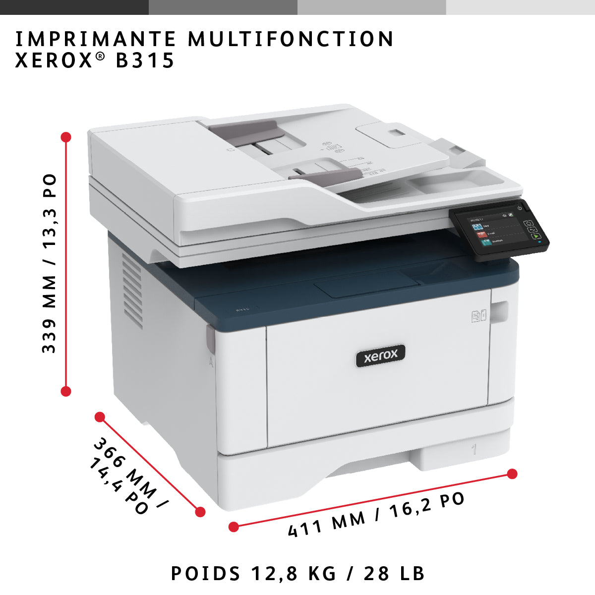 Xerox B315V_DNI imprimante laser noir et blanc A4/Legal