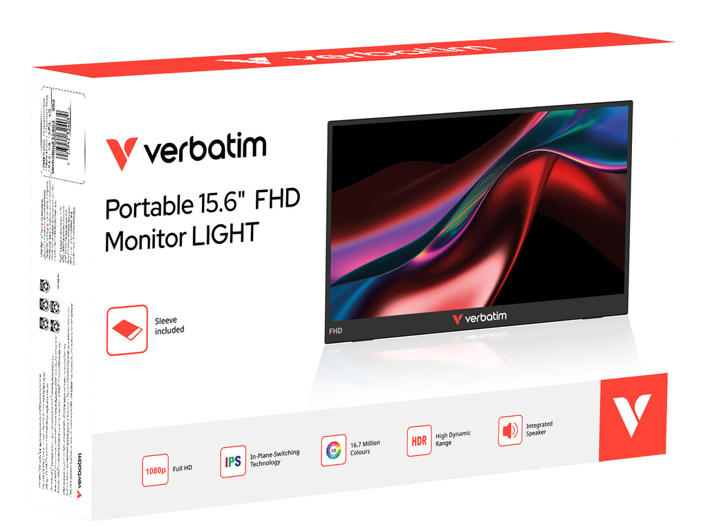 Écran portable Verbatim 15.6" Full HD - Light Series