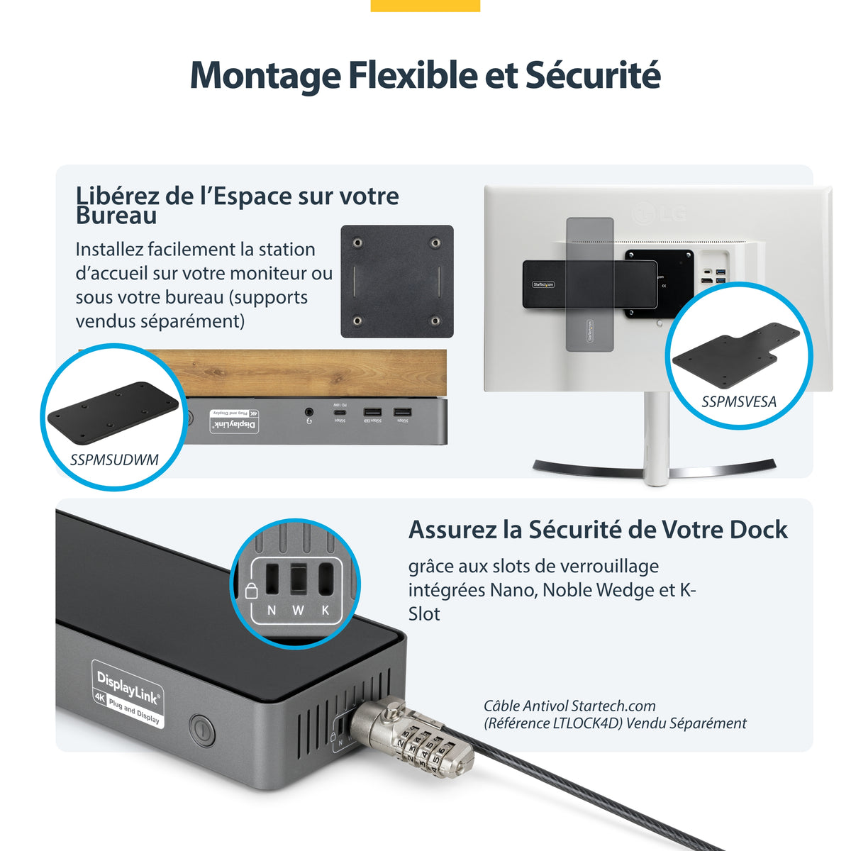 Station d'accueil USB-C 4 écrans 140W 2.5GbE TAA