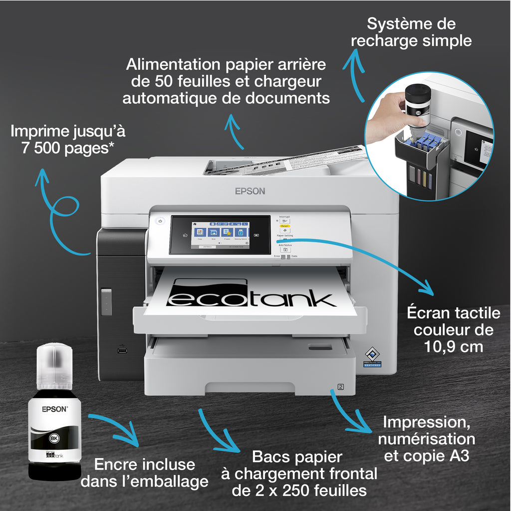 Epson EcoTank Pro ET-M16685 - Imprimante A3 noir et blanc