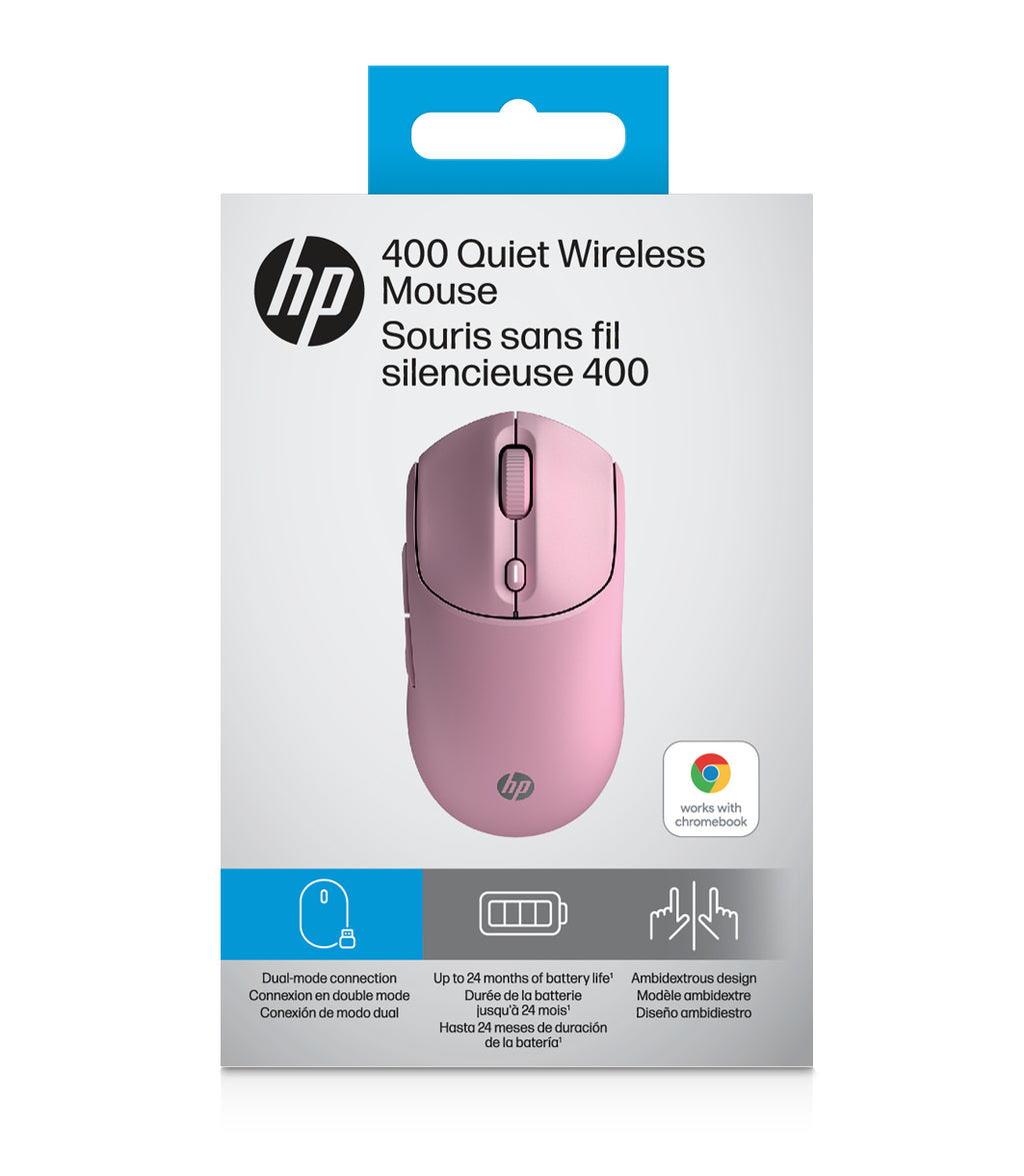 Souris HP 410 silencieuse sans fil Bluetooth rose
