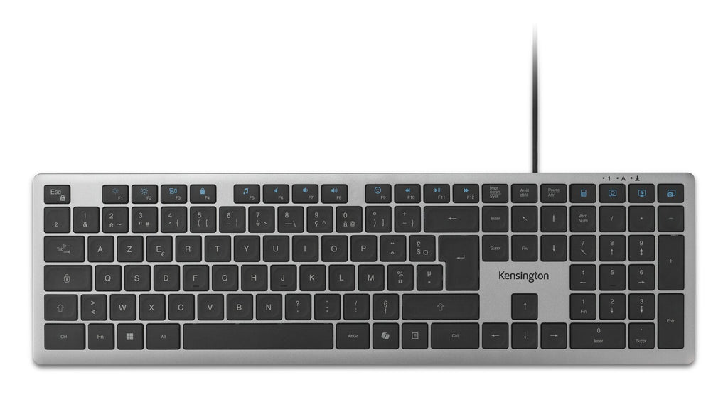 Clavier Kensington KB515 EQ Full Size AZERTY LED Gris Sidéral