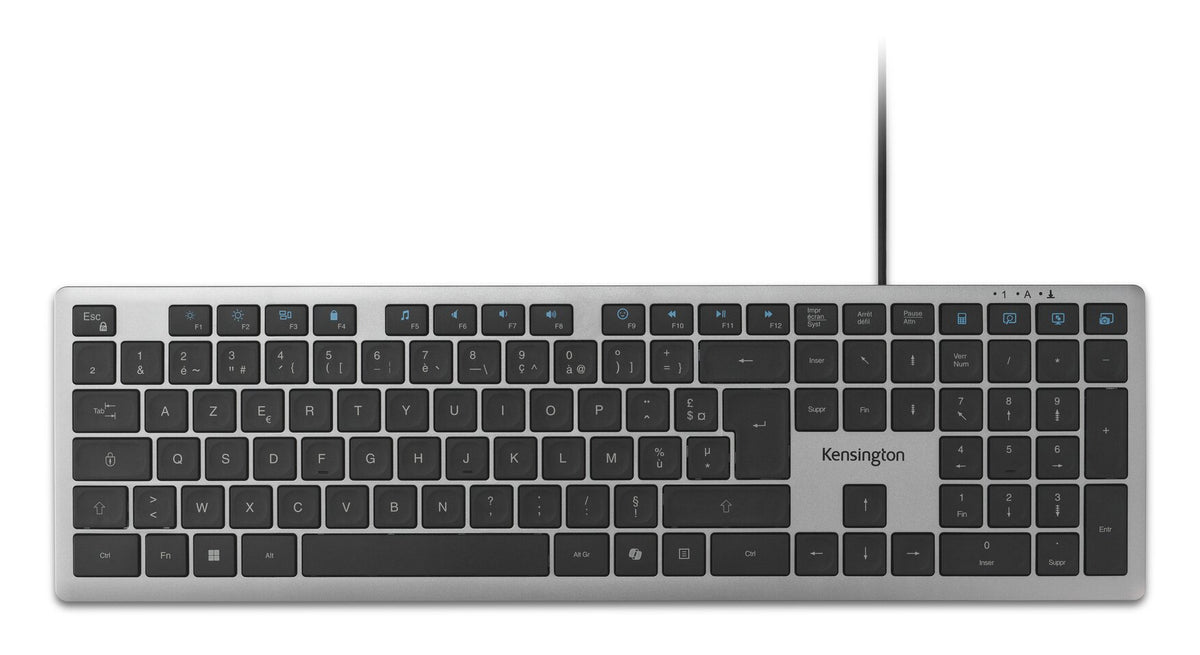 Clavier Kensington KB515 EQ Full Size AZERTY LED Gris Sidéral