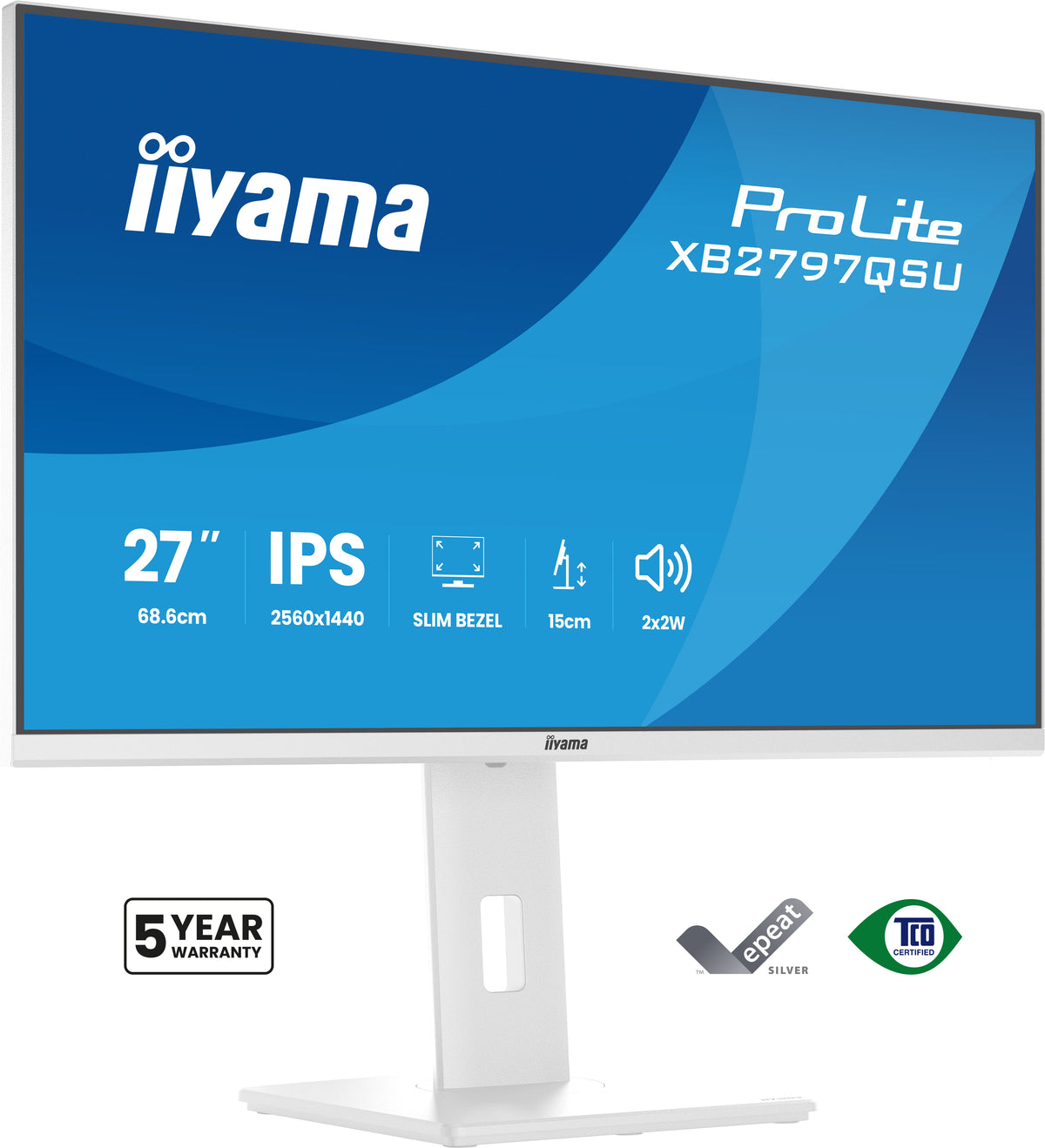 Écran LED 27" QHD IPS iiyama ProLite XB2797QSU-W1