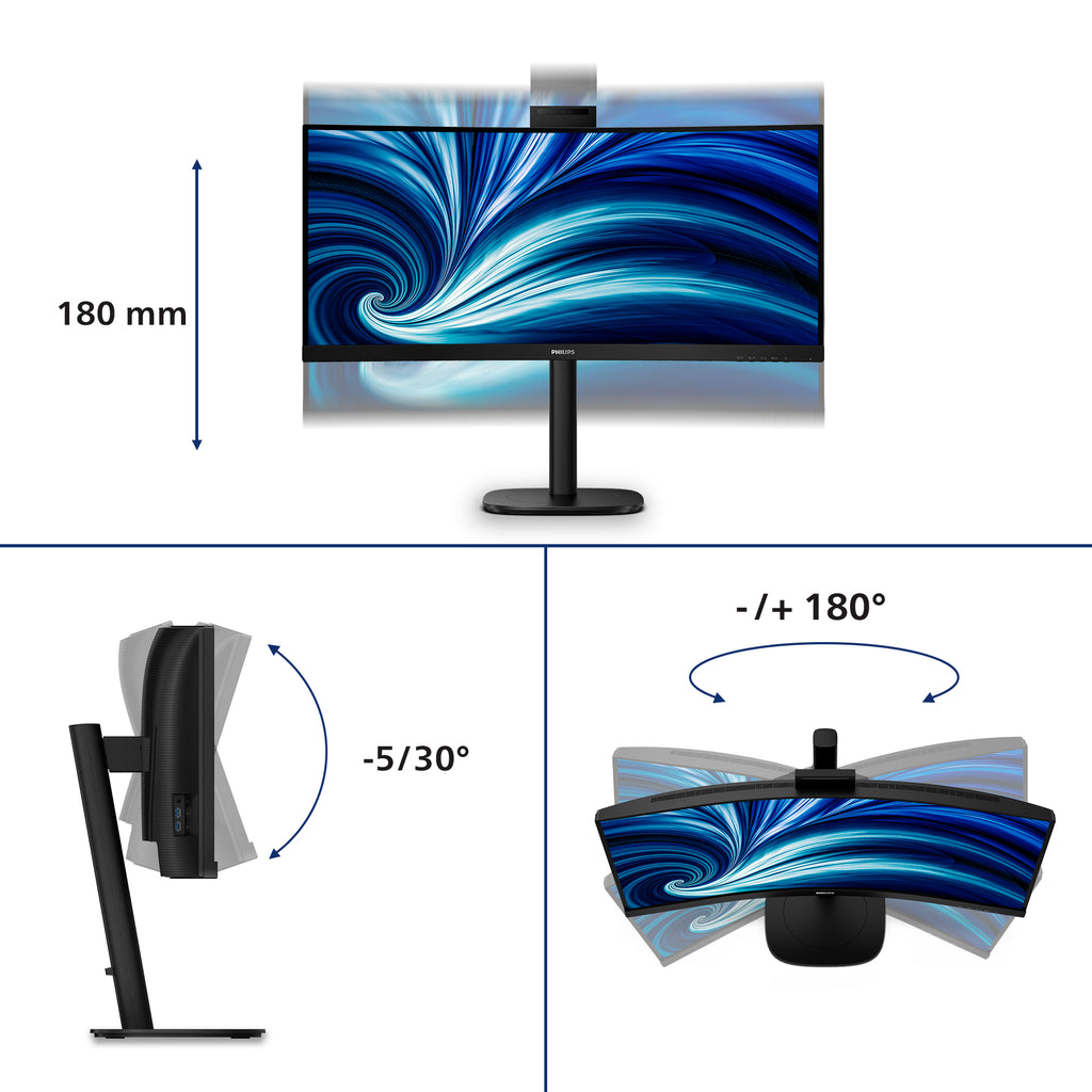 PHILIPS 34B2U3600CH écran incurvé 34" WQHD 120Hz