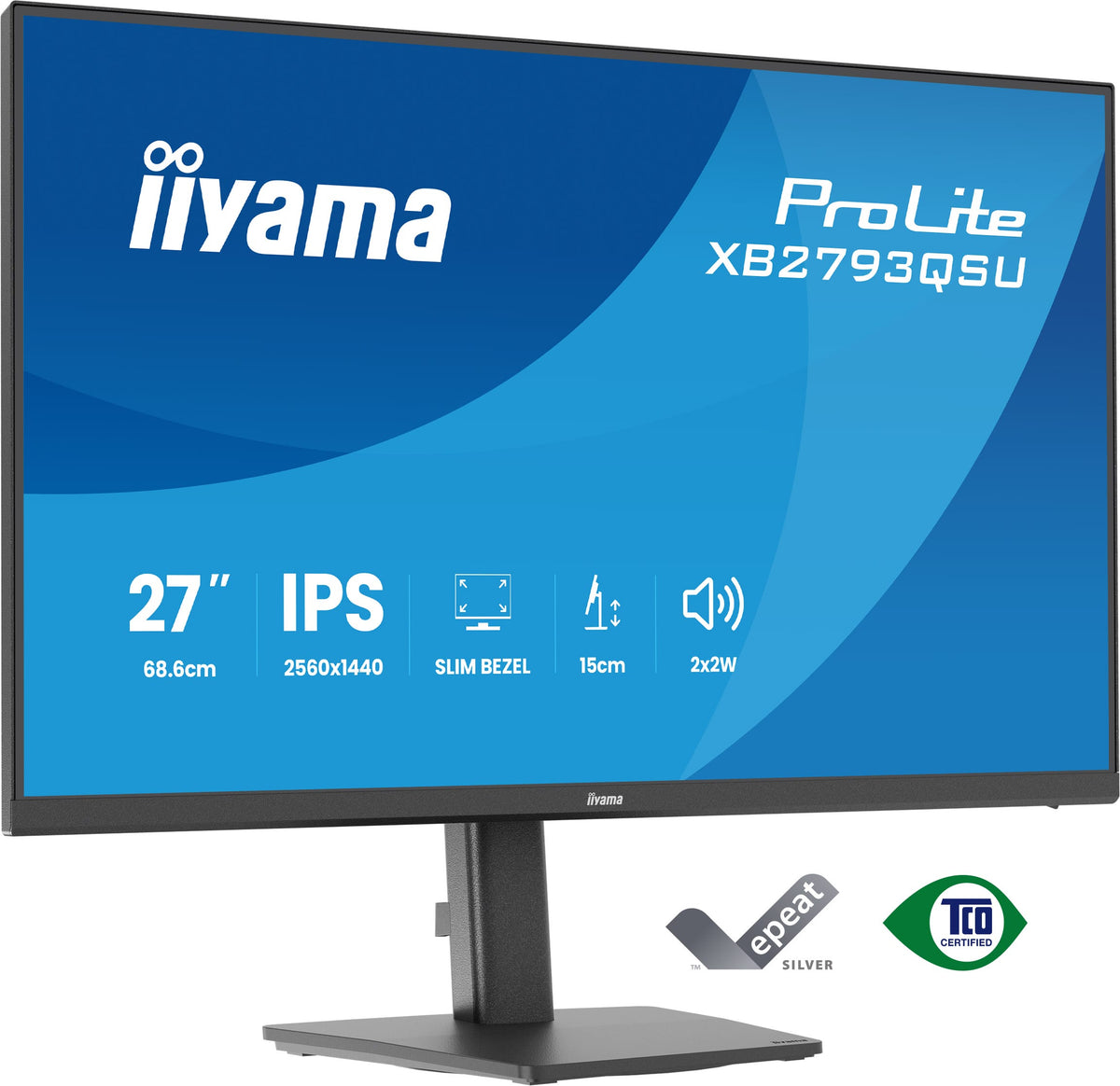 Écran LED 27" QHD IPS 75Hz iiyama ProLite XB2793QSU-B1