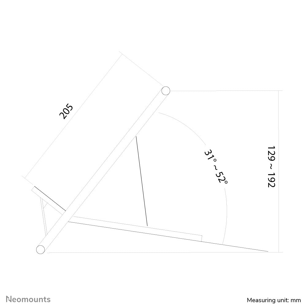 Pied pour notebook/tablette NEOMOUNTS NSLS100 - 10"-22"