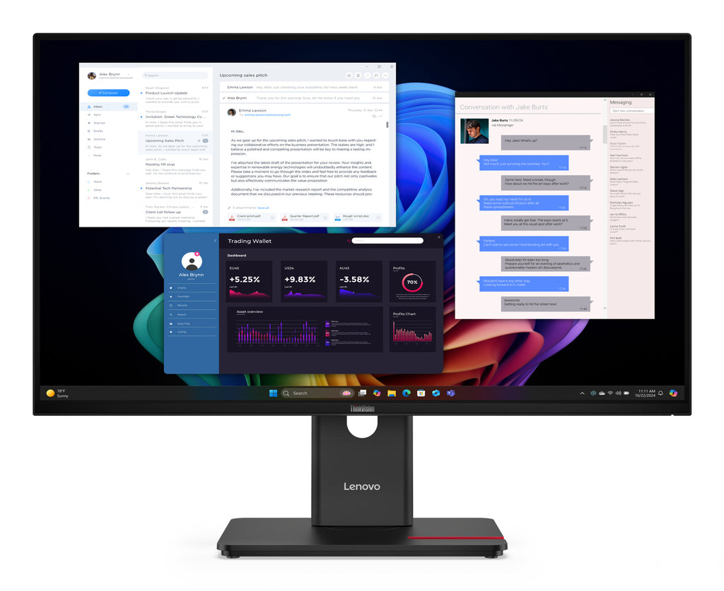 Écran LED Lenovo 27" 4K IPS - 3840x2160 - HDR 10
