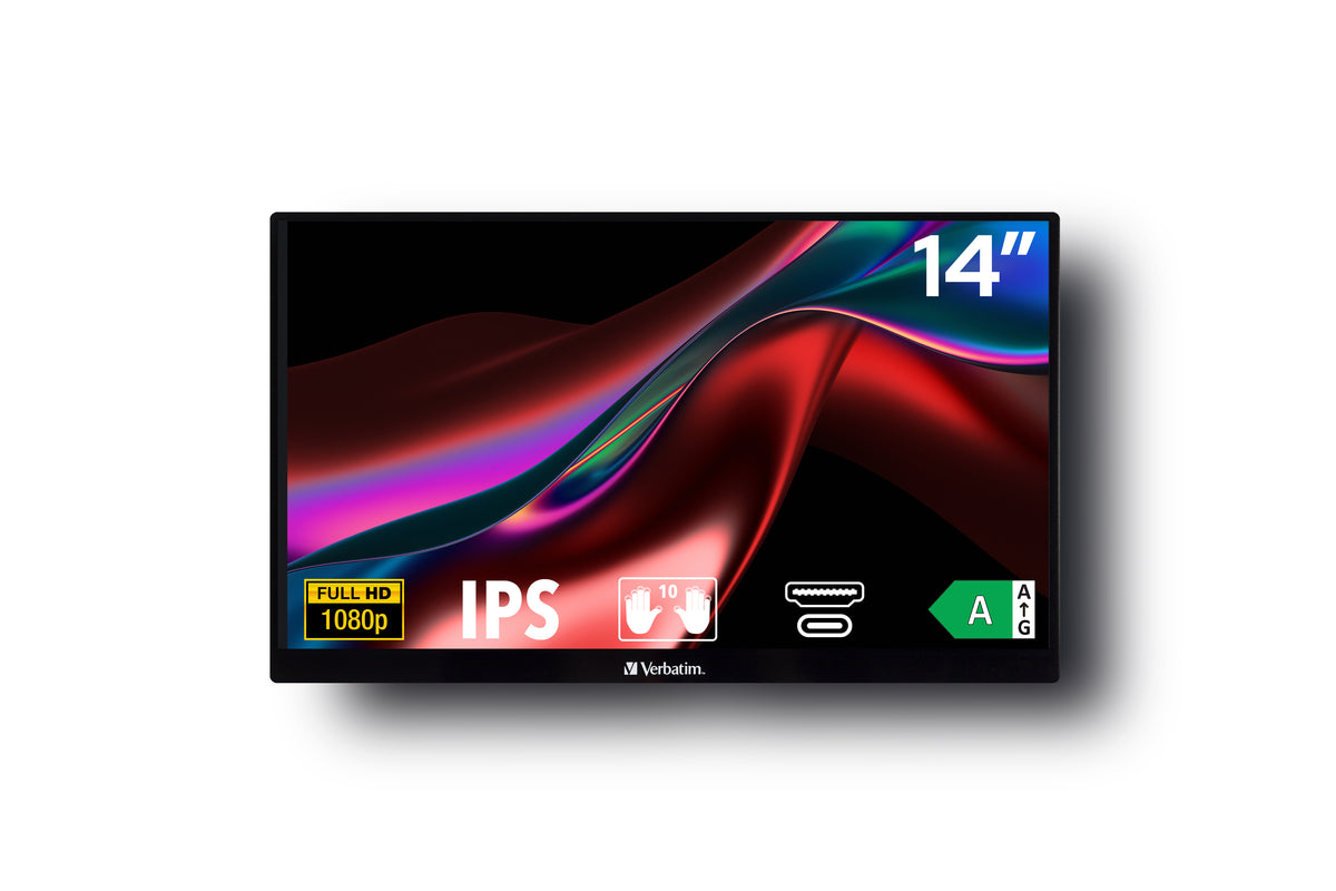 Moniteur tactile portable Verbatim 14" Full HD - USB-C HDMI