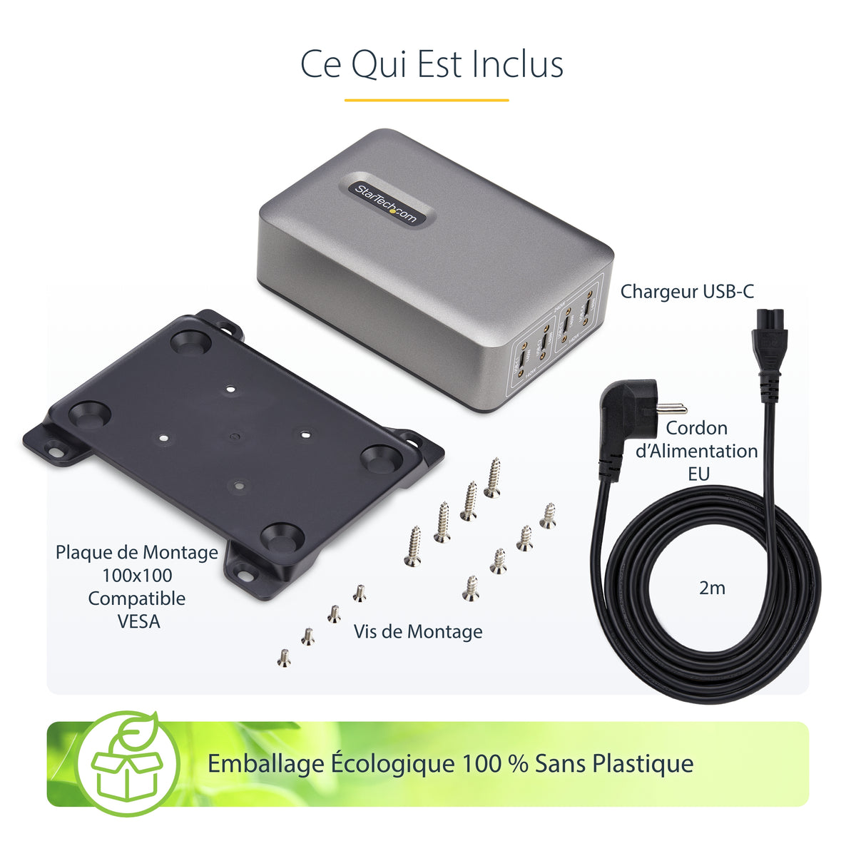 Adaptateur secteur 240W USB-C 4 ports STARTECH