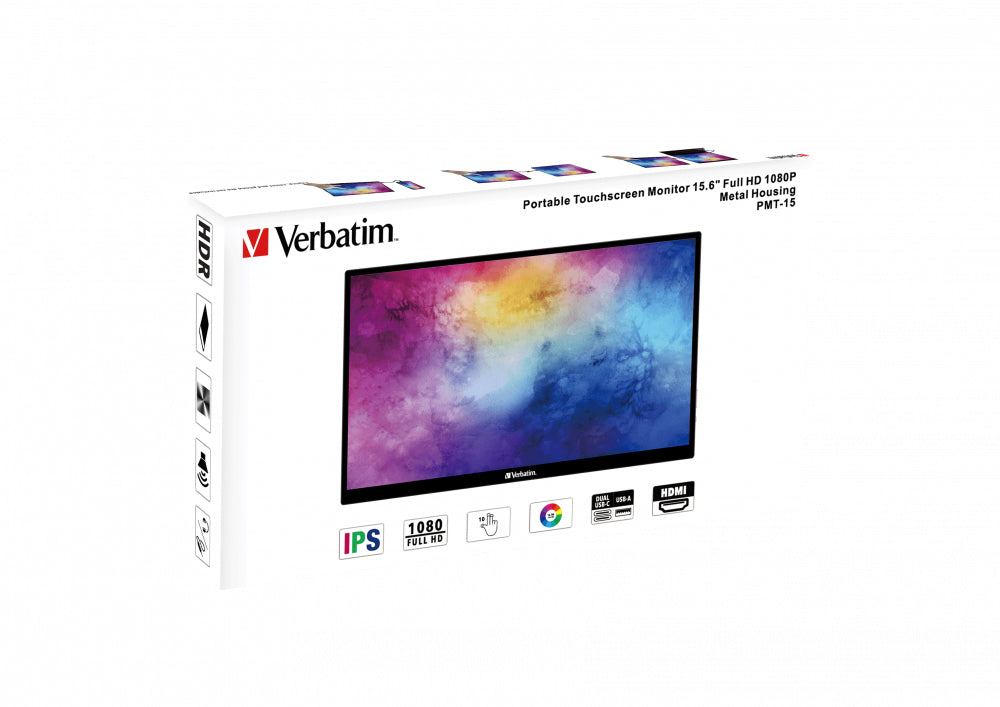 Moniteur tactile portable Verbatim 15,6" Full HD - HDMI/USB-C