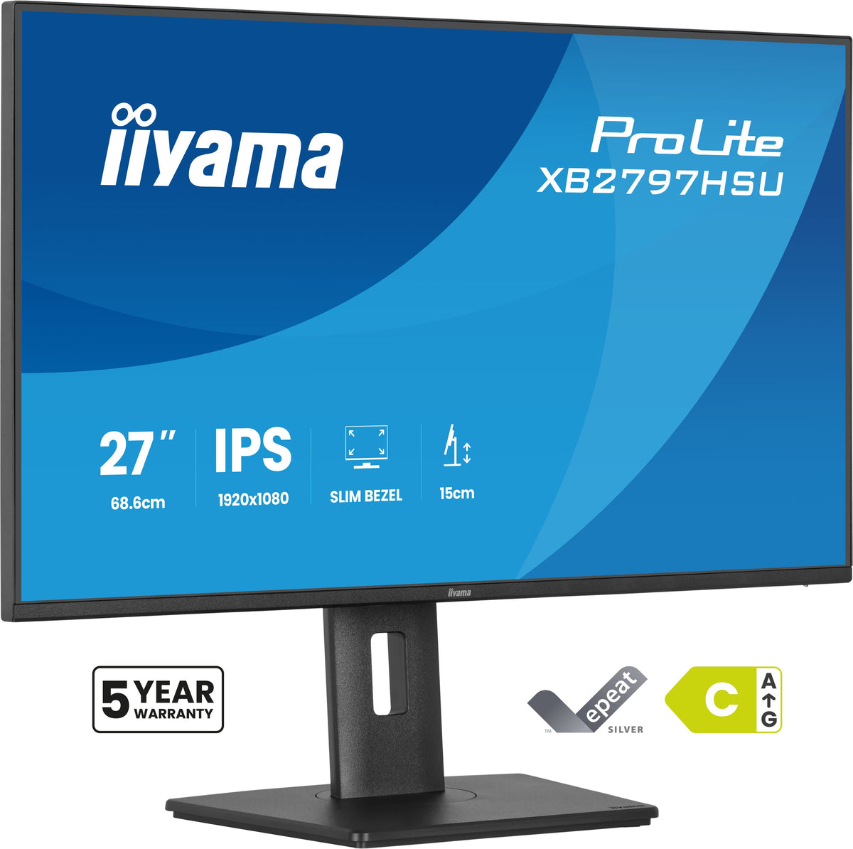 Écran LED 27" Full HD 120Hz IPS - iiyama ProLite XB2797HSU-B1