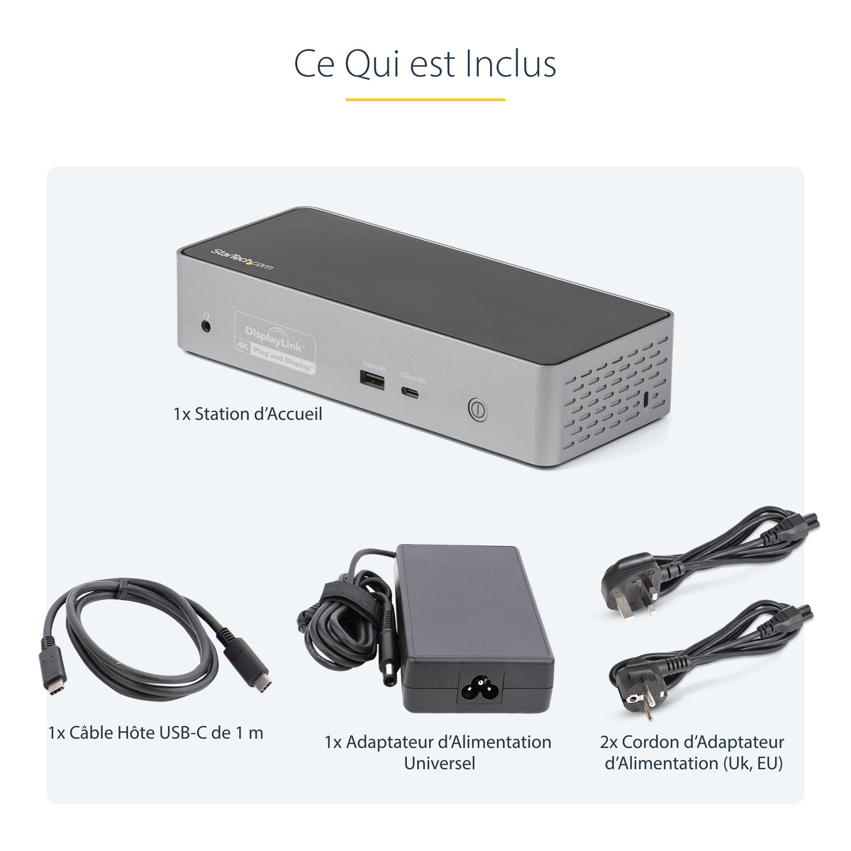 Station d'accueil 4 écrans USB-C/Thunderbolt 3 - STARTECH