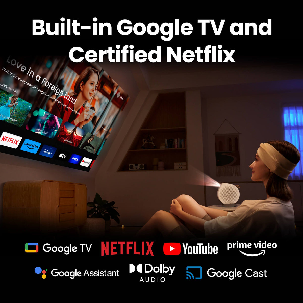 BenQ GV50 Projecteur LED Portable Full HD Android TV