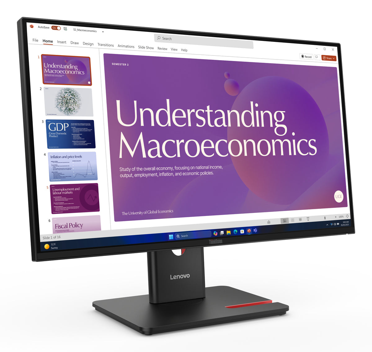 Écran Lenovo ThinkVision T24d-40 24" Full HD 120Hz IPS