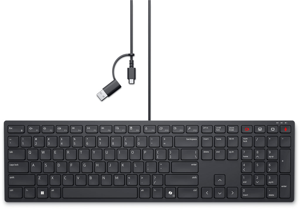 Clavier Dell Pro Silent KB525C AZERTY noir USB/USB-C