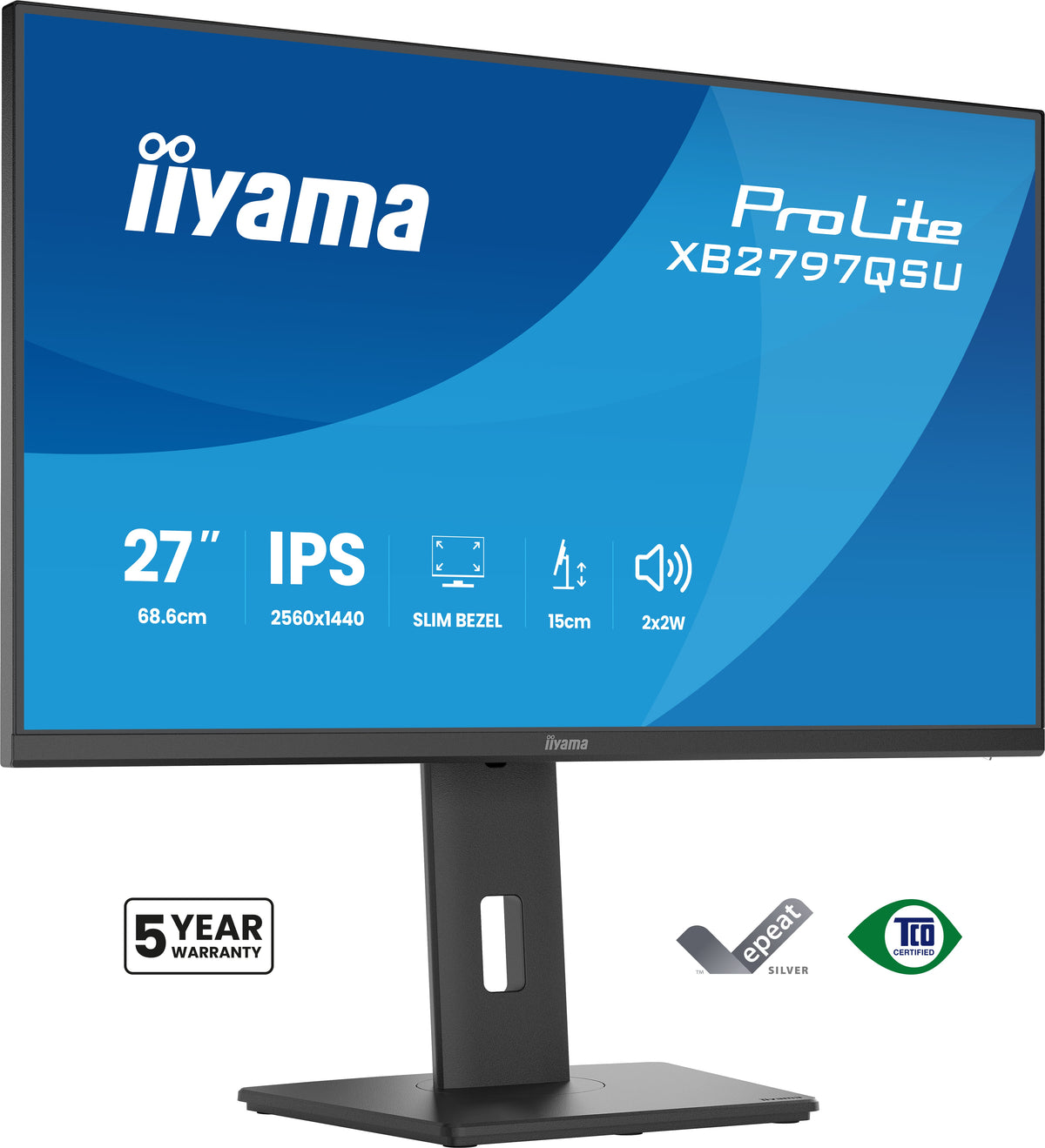 Écran LED IIYAMA 27" QHD - 75Hz - IPS - 1ms
