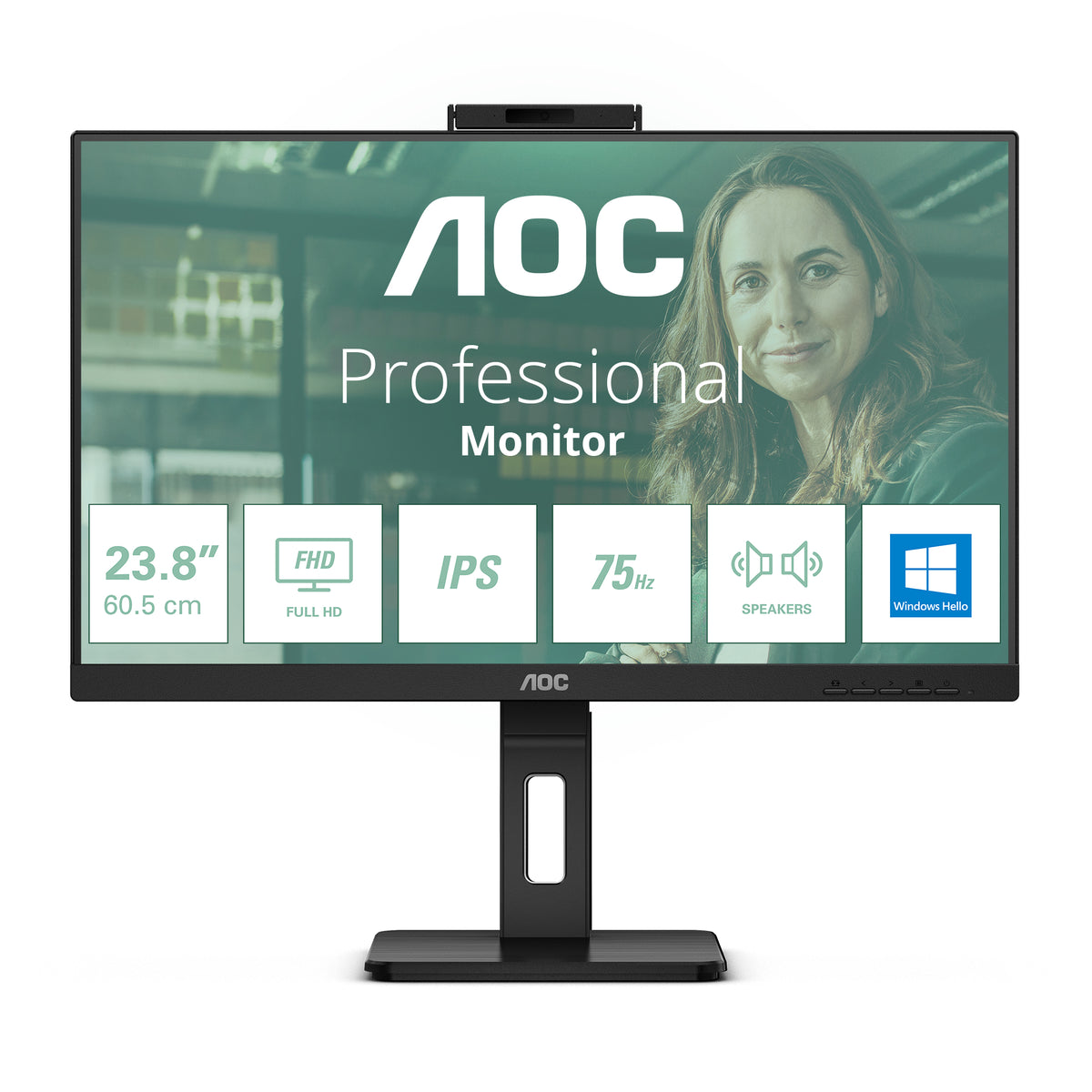 Écran LED AOC 24" Full HD - 75 Hz - IPS - USB-C