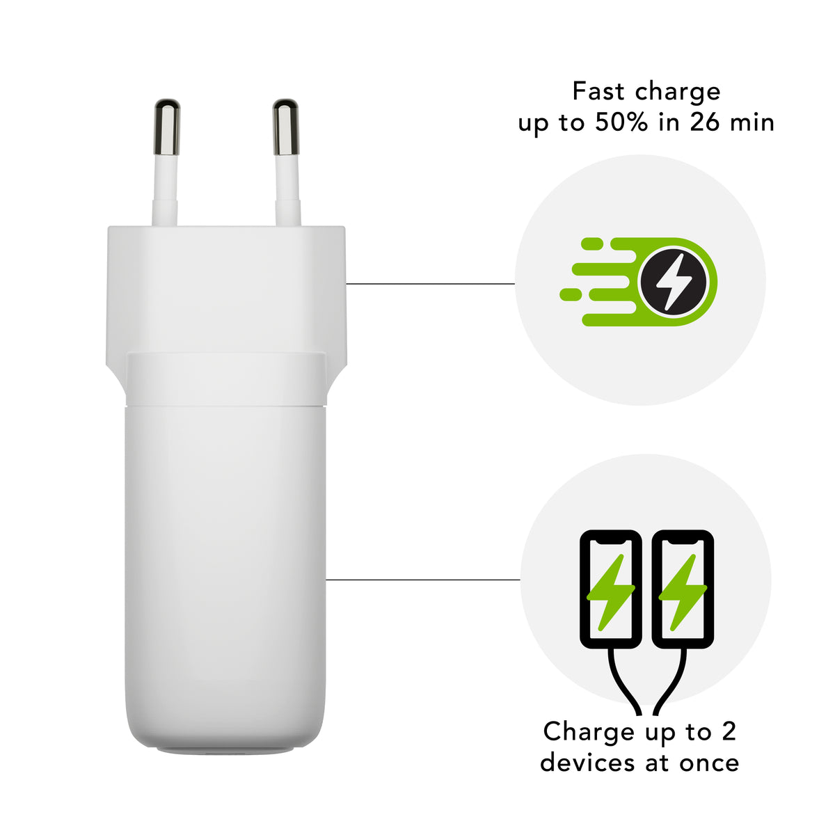 Adaptateur secteur 65W DBRAMANTE1928 - Charge rapide