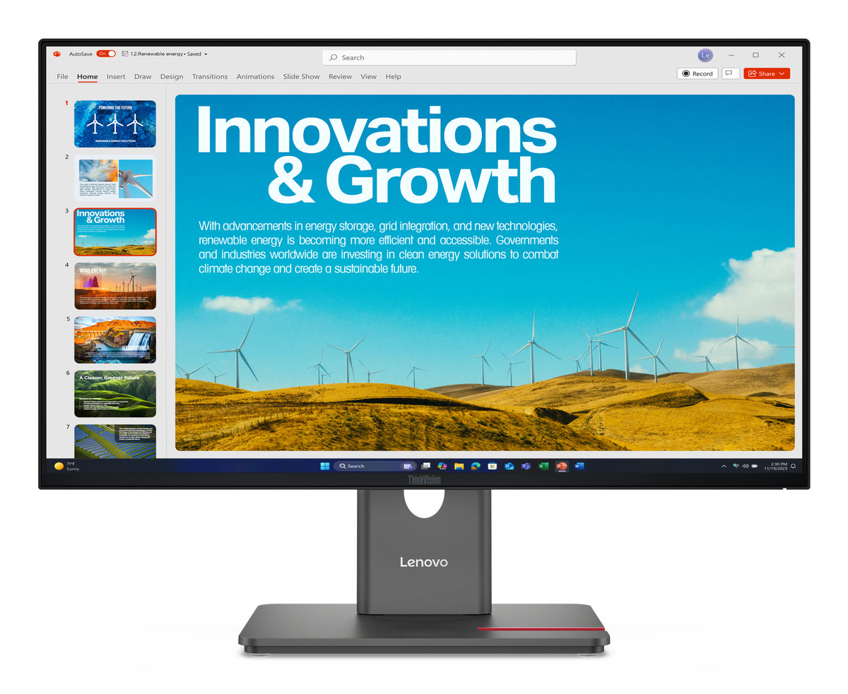 Écran LED Lenovo ThinkVision P24QD-40 24" QHD 120Hz
