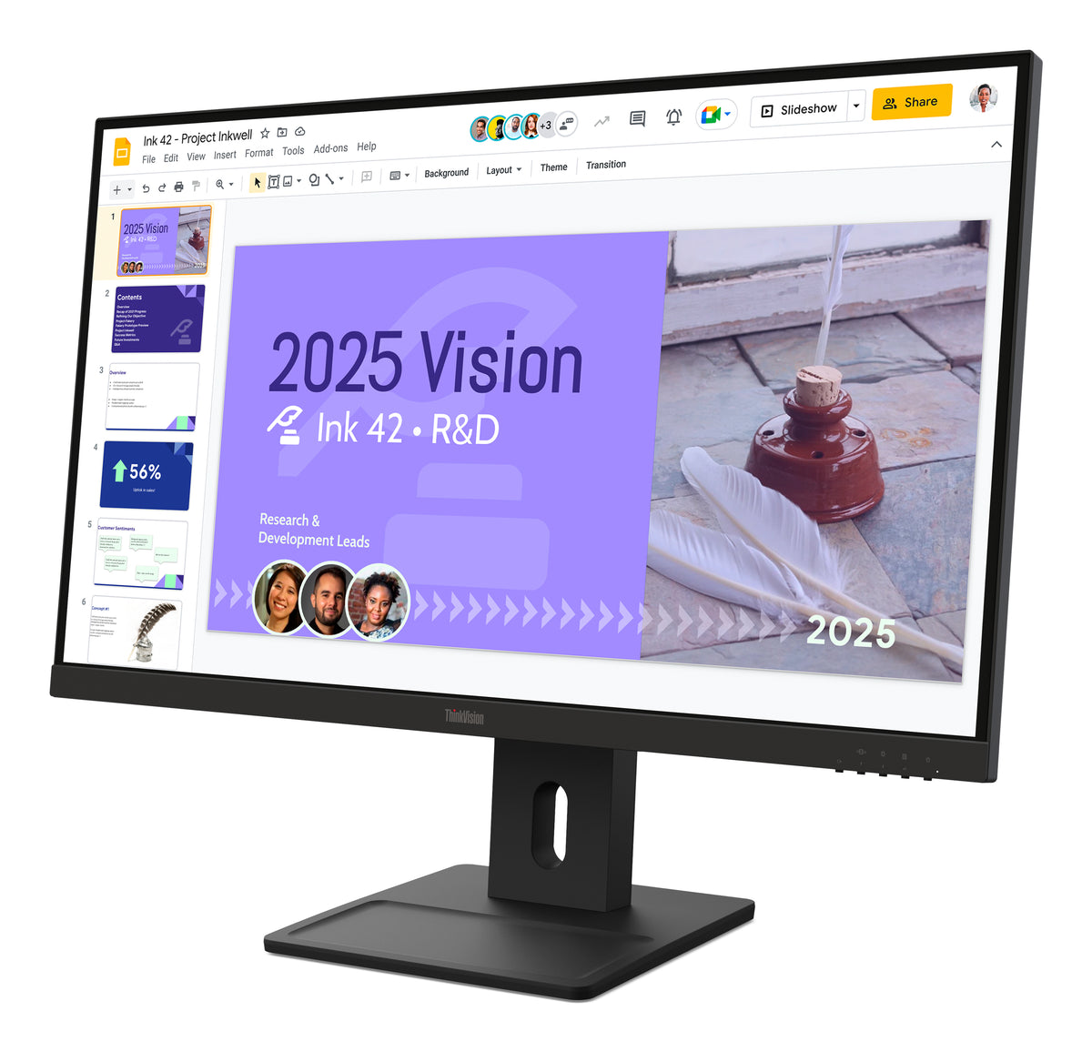 Écran LED LENOVO ThinkVision E27Q-40 27" QHD 100Hz