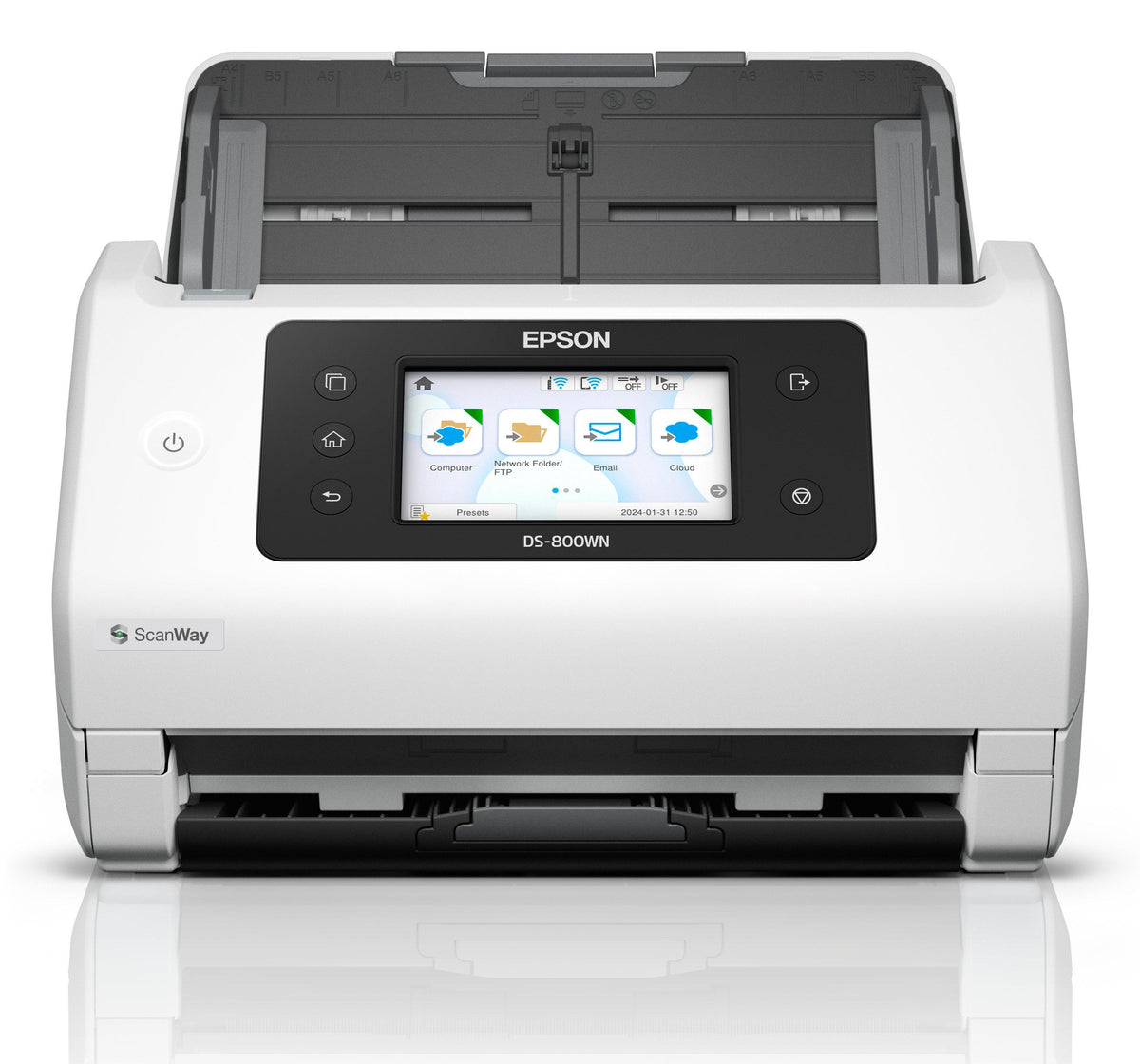 Scanner Epson DS-800WN | 50 ppm | 600 dpi | Wi-Fi | A4/Legal