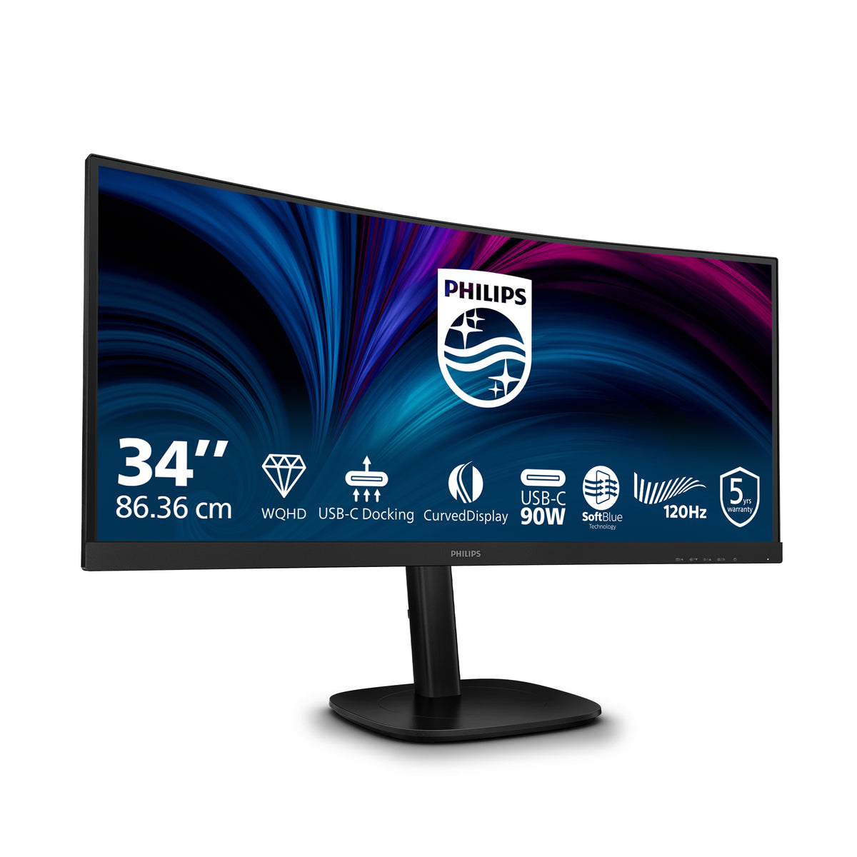 PHILIPS 34B2U3600C écran incurvé WQHD 120Hz noir