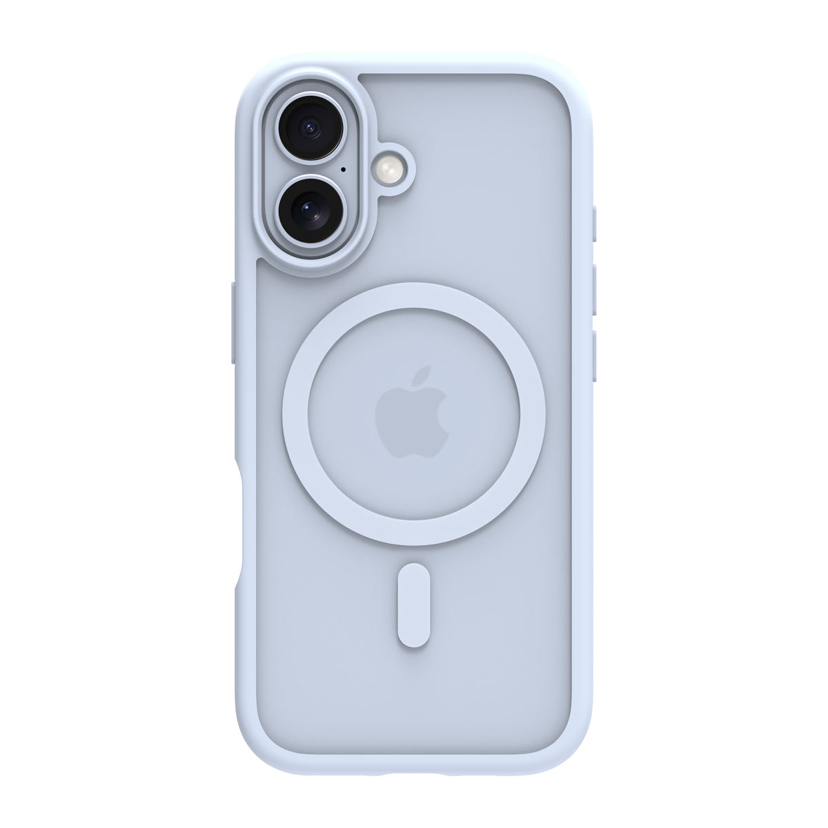Coque iPhone 17 MagSafe bleu ciel transparent