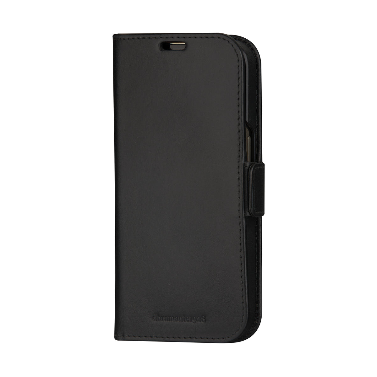 Étui iPhone cuir pleine fleur noir Lynge DBRAMANTE1928