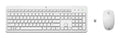 Ensemble clavier souris sans fil HP 2.4 GHz blanc AZERTY