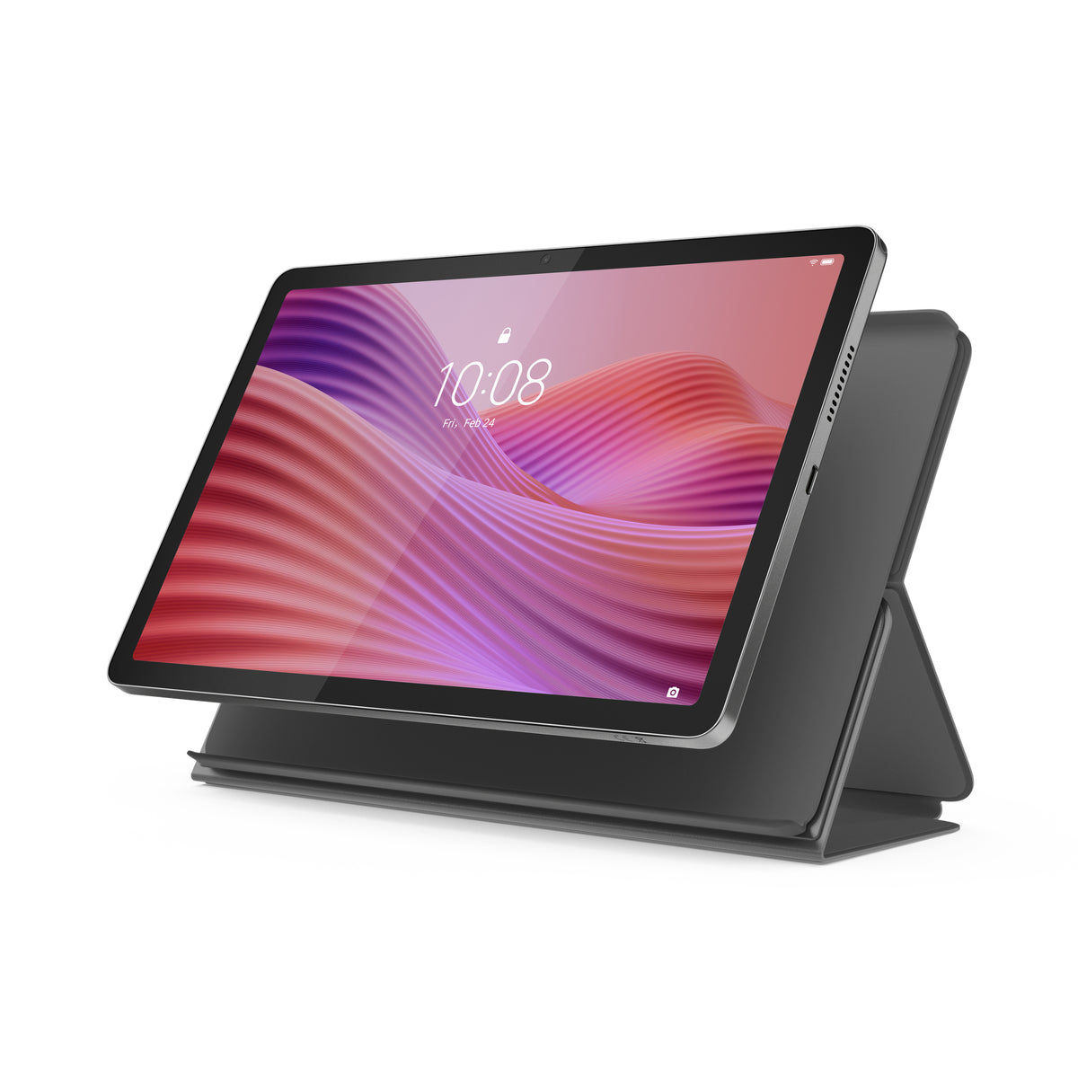 Étui rabat Lenovo gris luna pour tablette Tab