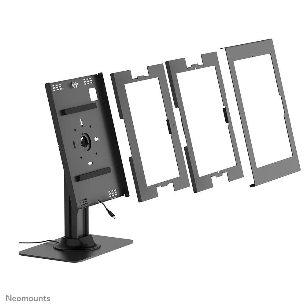 Boîtier montage tablette verrouillable 12.4"-13" acier noir